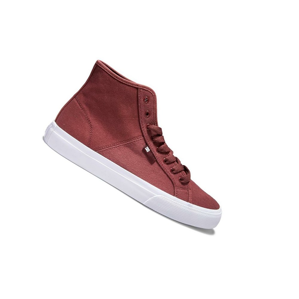 Homme Bordeaux Basket DC Manual High Top Textile Abacá - france NQP-9819153