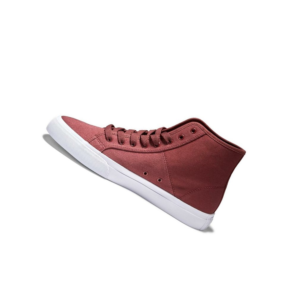 Homme Bordeaux Basket DC Manual High Top Textile Abacá - france NQP-9819153