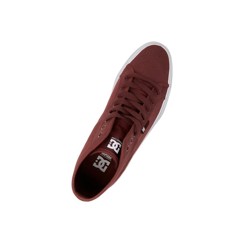 Homme Bordeaux Basket DC Manual High Top Textile Abacá - france NQP-9819153