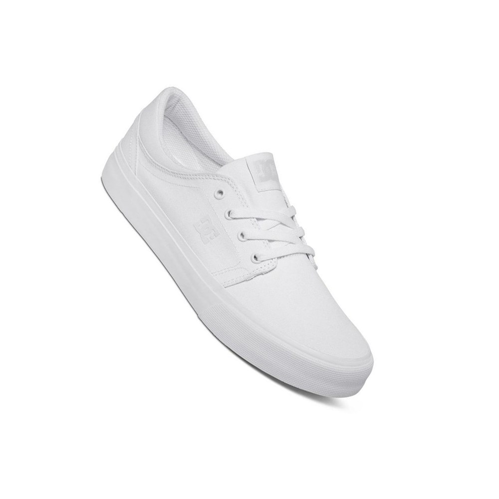 Homme White White Basket DC Trase Canvas - france AQH-4277457