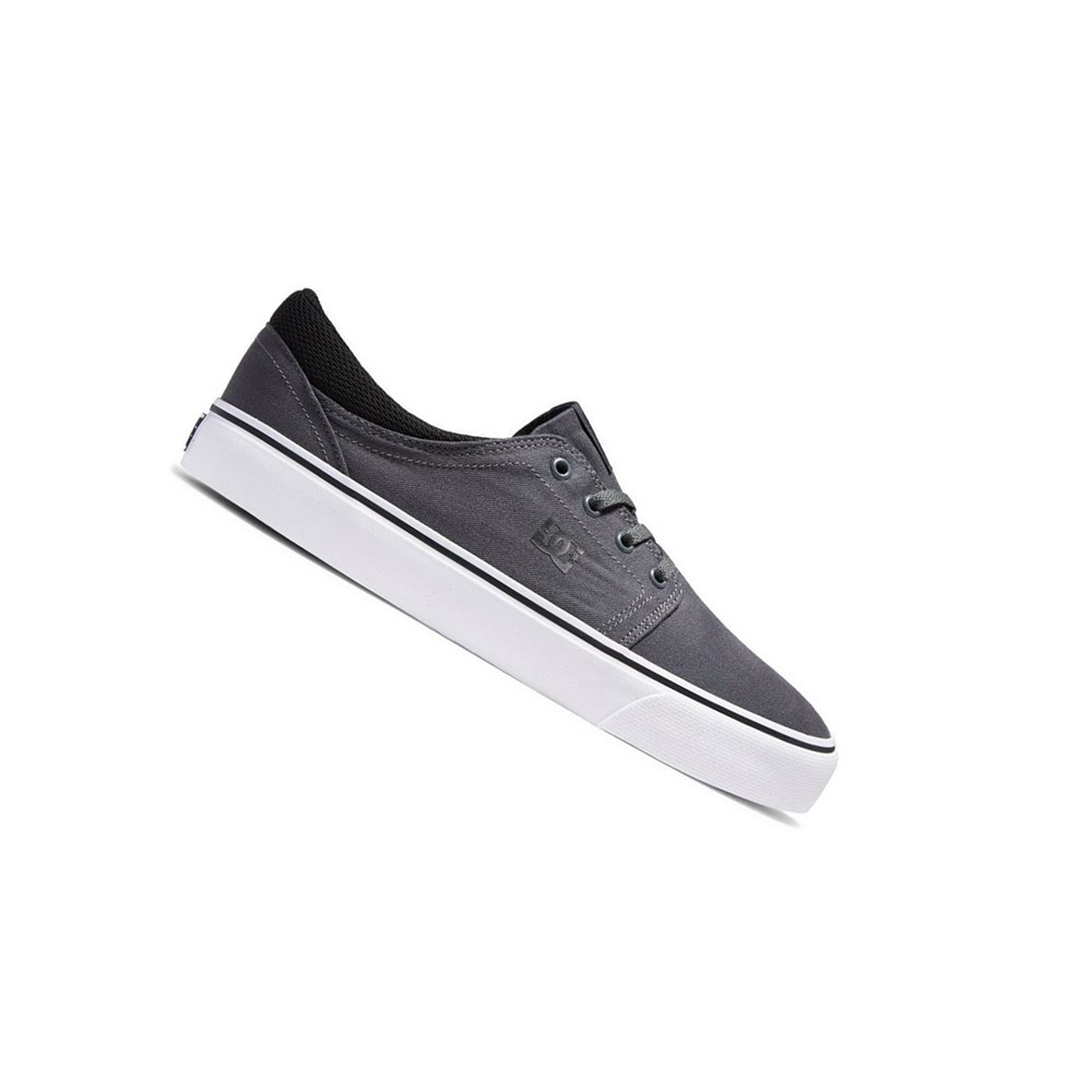 Homme Grey Black White Basket DC Trase Canvas - france AEN-4434304