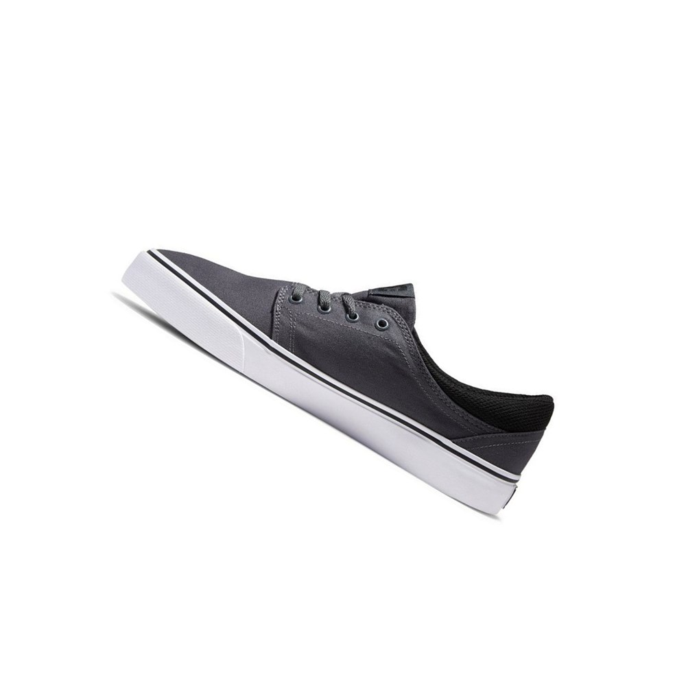 Homme Grey Black White Botte Hiver DC Trase Canvas - france CBX-0001398