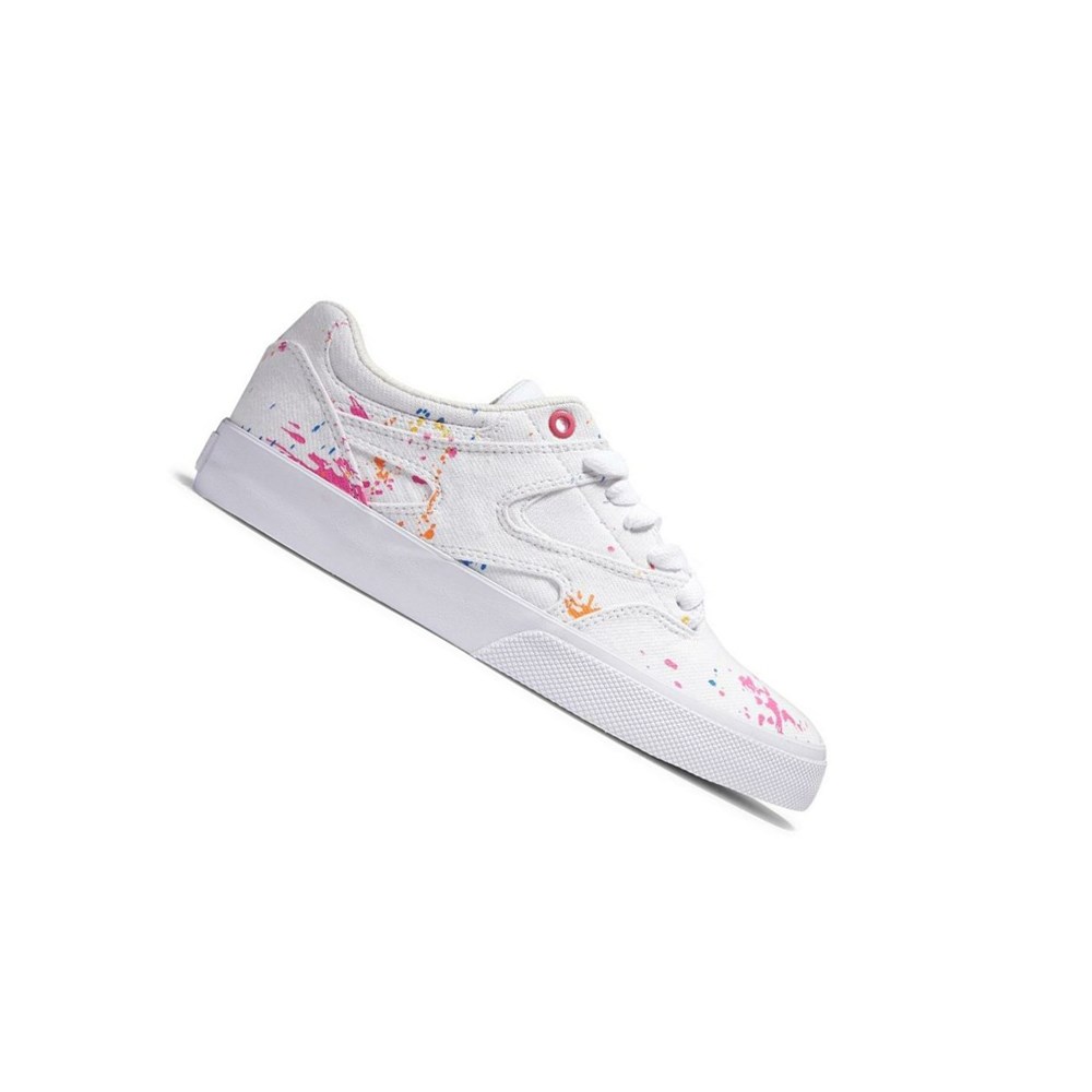 Femme Blanche Chaussure Skate DC Kalis Vulc - france EDL-6004773