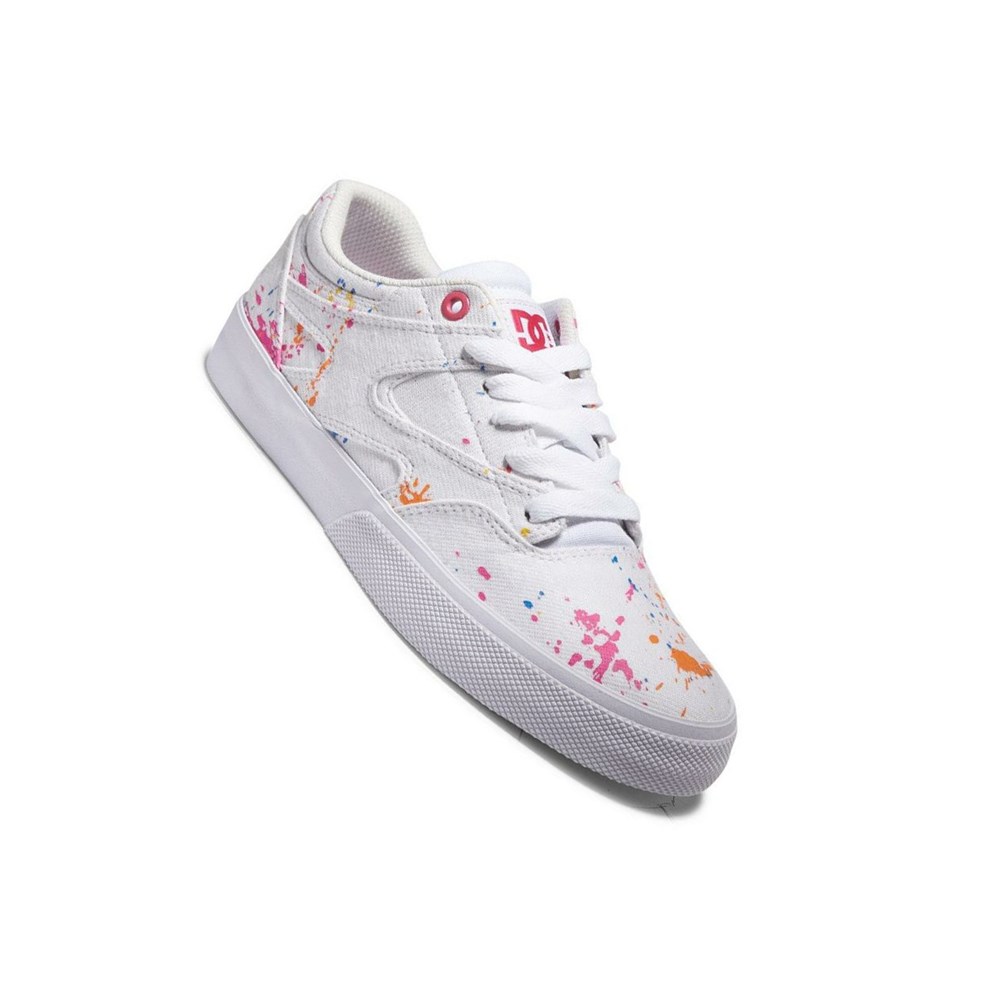 Femme Blanche Chaussure Skate DC Kalis Vulc - france EDL-6004773