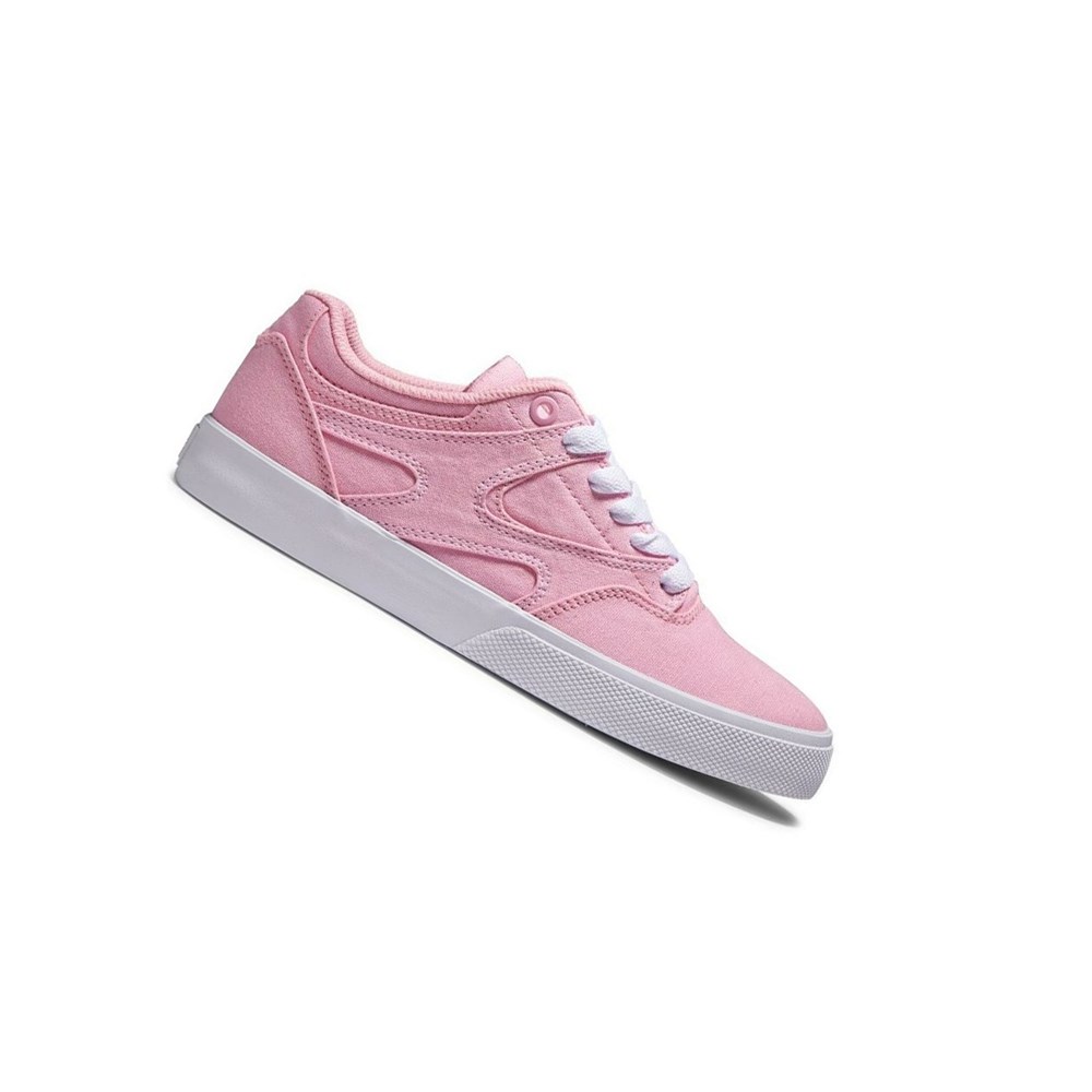 Femme Pink White Chaussure Skate DC Kalis Vulc - france WBQ-9210578