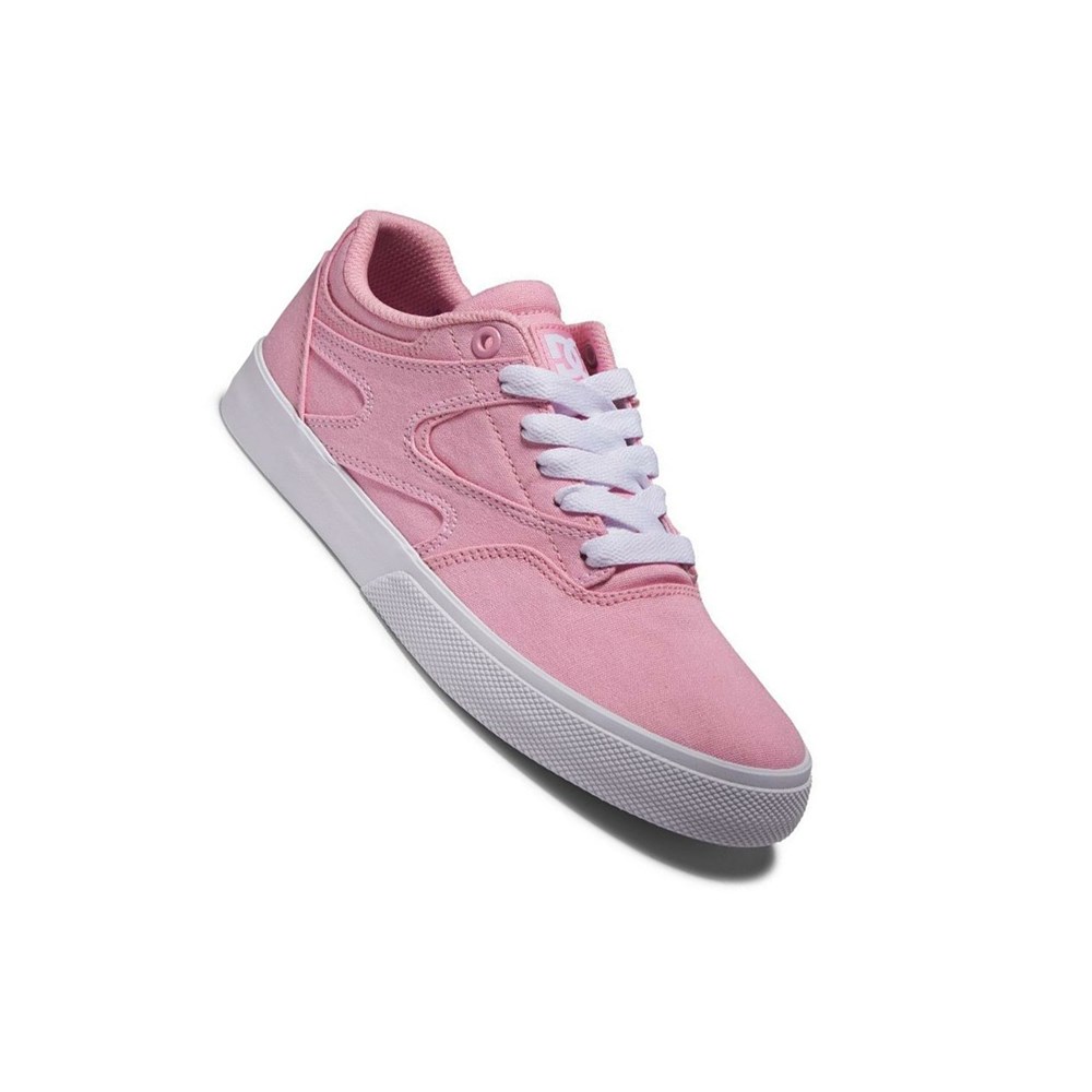 Femme Pink White Chaussure Skate DC Kalis Vulc - france WBQ-9210578