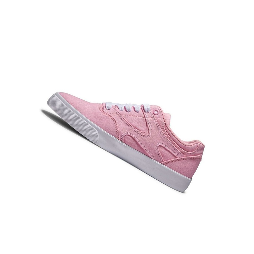 Femme Pink White Chaussure Skate DC Kalis Vulc - france WBQ-9210578