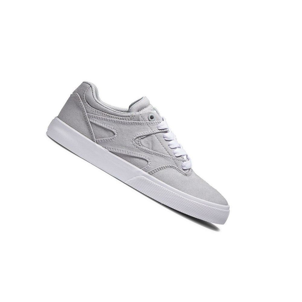 Femme Grey White Chaussure Skate DC Kalis Vulc - france LLU-5385107