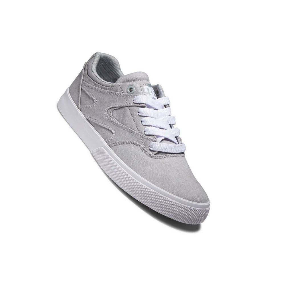 Femme Grey White Chaussure Skate DC Kalis Vulc - france LLU-5385107