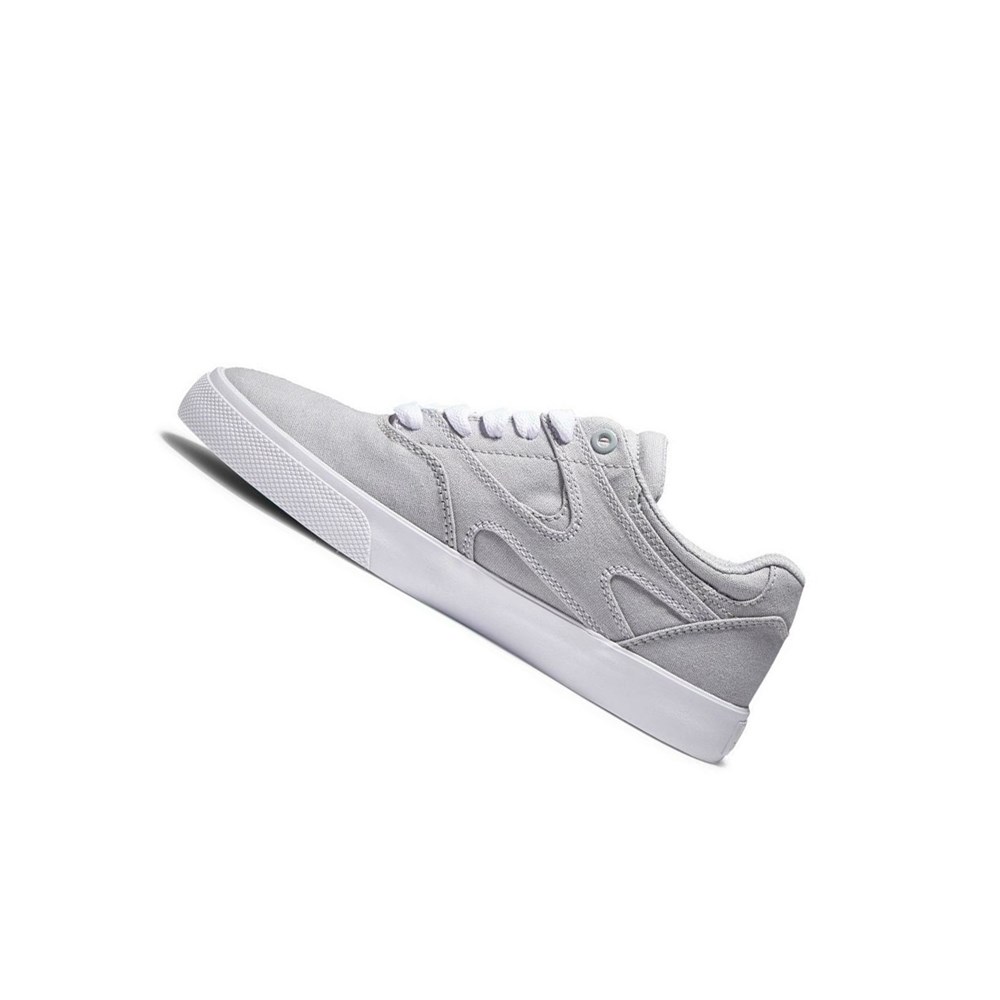 Femme Grey White Chaussure Skate DC Kalis Vulc - france LLU-5385107