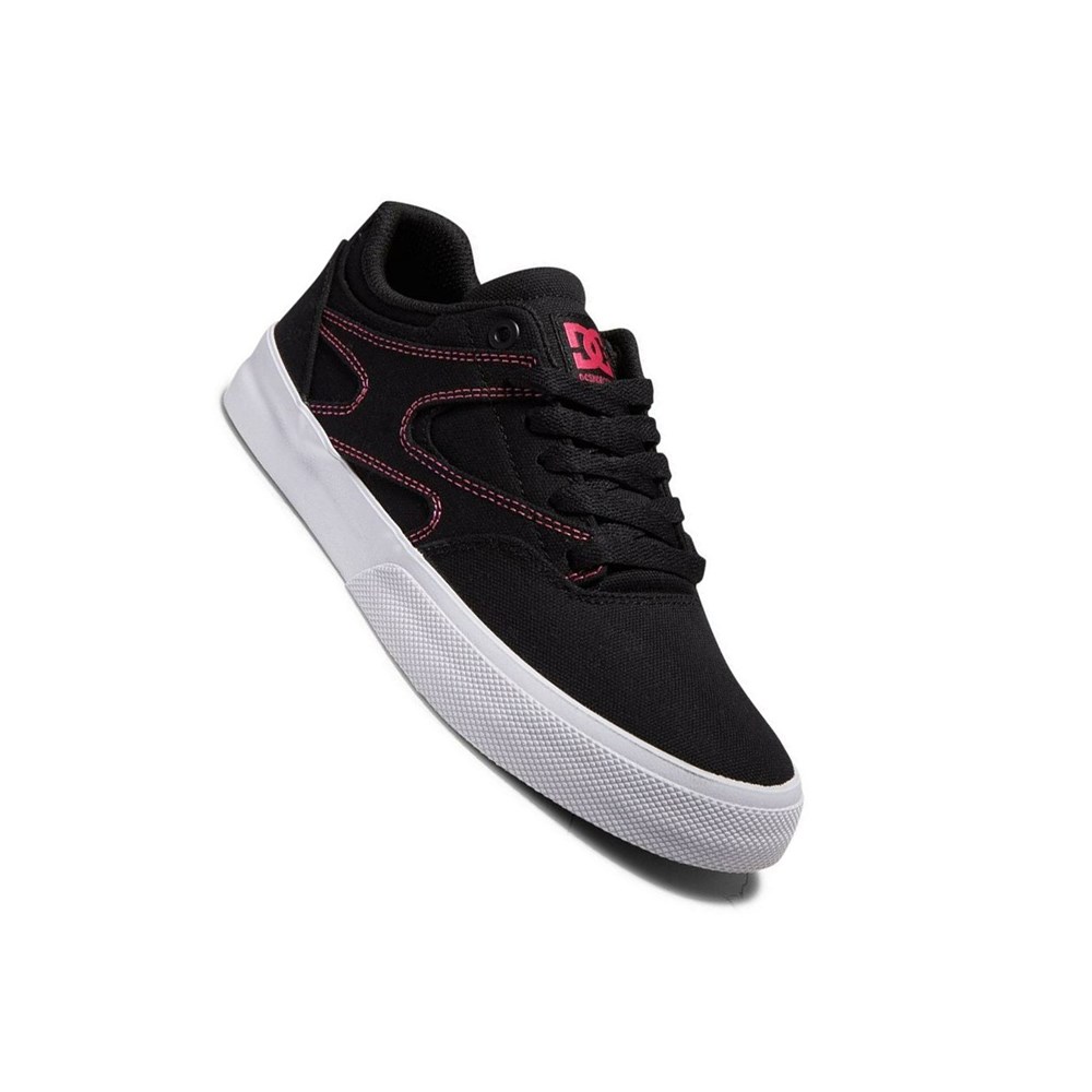 Femme Black Pink Chaussure Skate DC Kalis Vulc - france ZOF-9902235