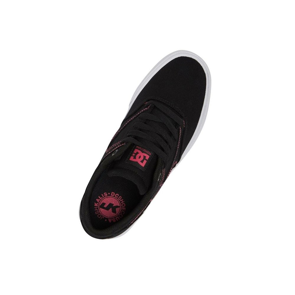 Femme Black Pink Chaussure Skate DC Kalis Vulc - france ZOF-9902235