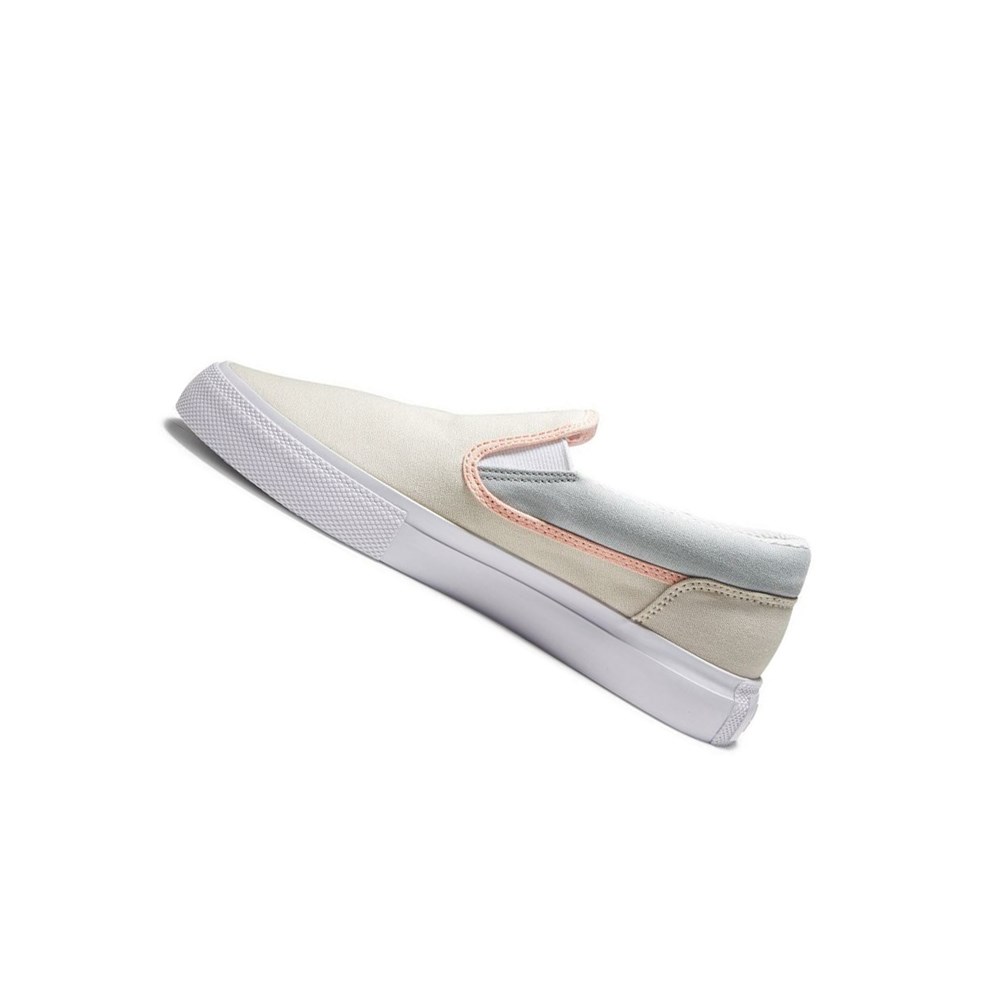 Femme Grey Pink Slip On DC Manual Textile - france QUA-3715418