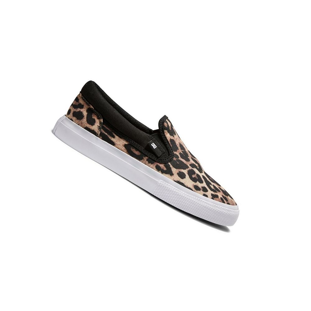 Femme Black Leopard Slip On DC Manual Textile - france HMF-5931055