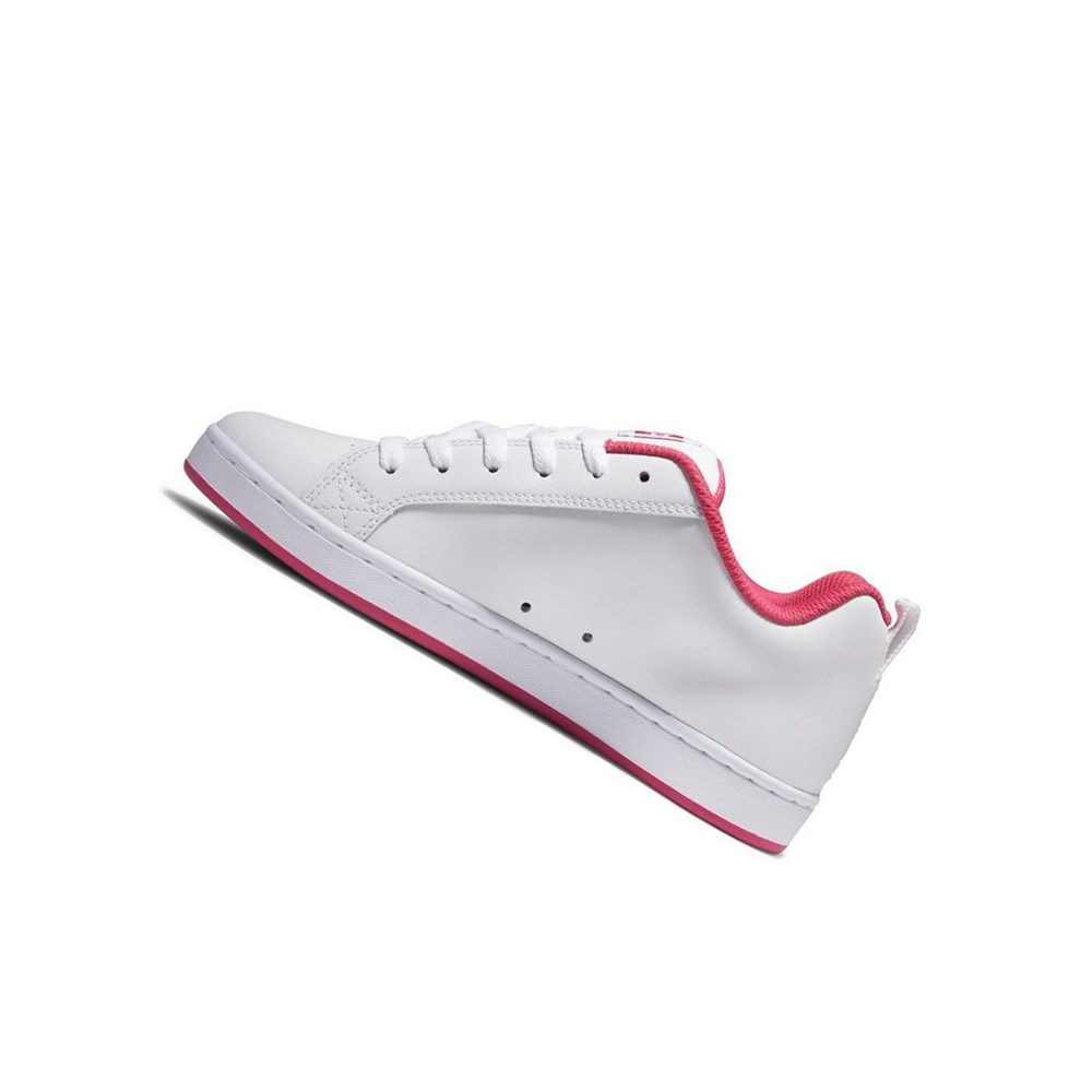 Femme White Pink White Basket DC Court Graffik - france NEB-1693450