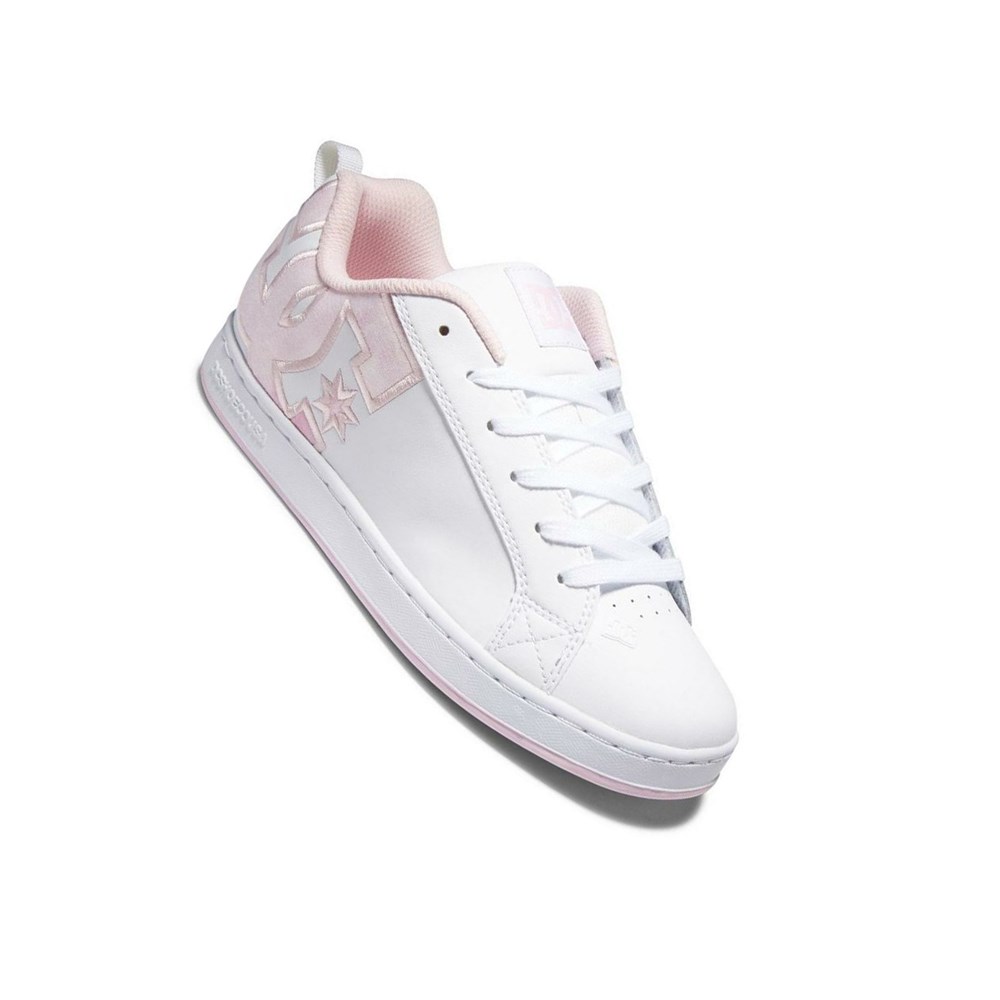 Femme White Pink Multicolor Basket DC Court Graffik - france PDI-2142375