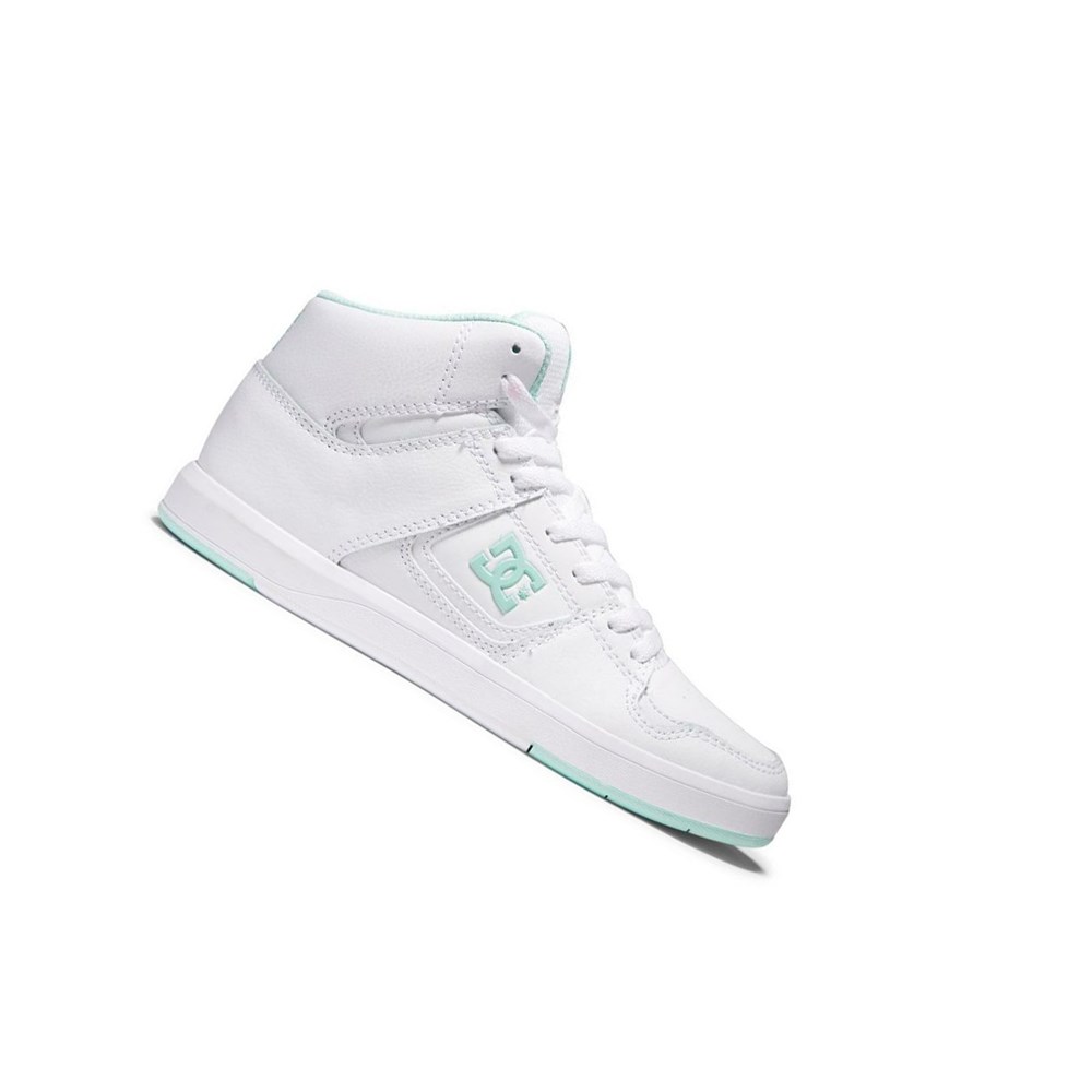 Femme White Green Basket DC DC Cure High-Top - france HIA-0401950