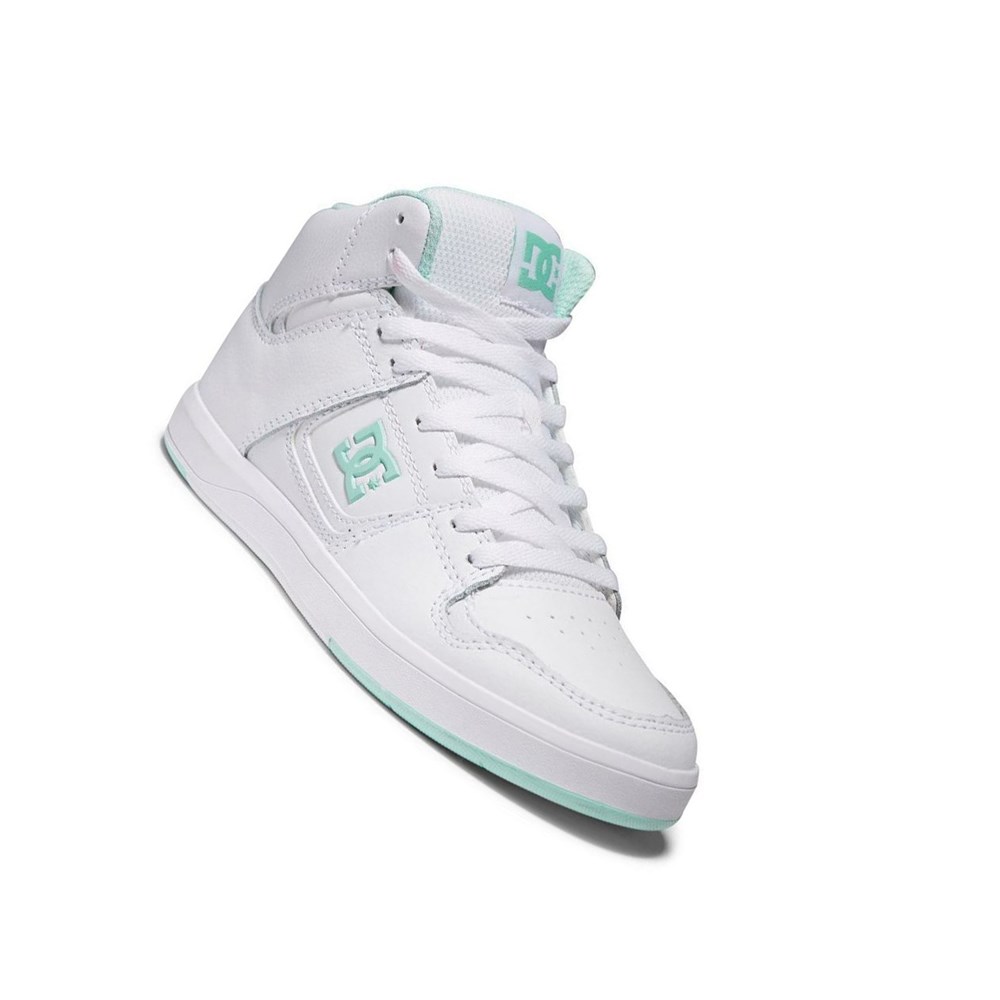 Femme White Green Basket DC DC Cure High-Top - france HIA-0401950