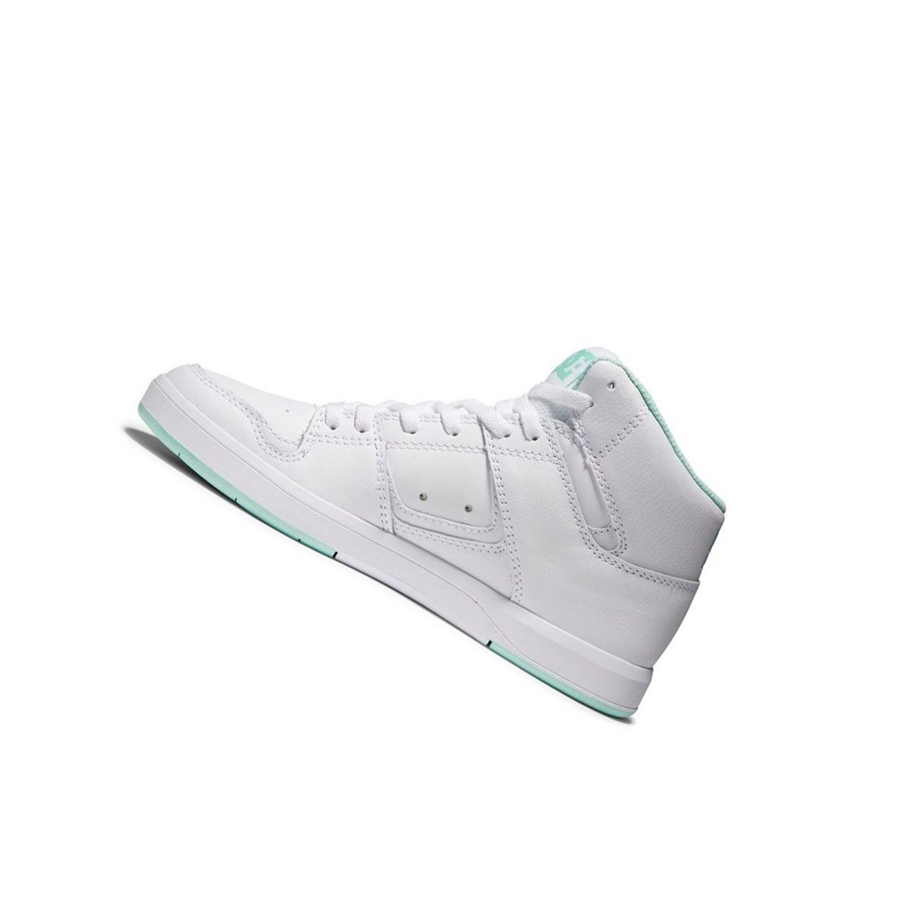 Femme White Green Basket DC DC Cure High-Top - france HIA-0401950