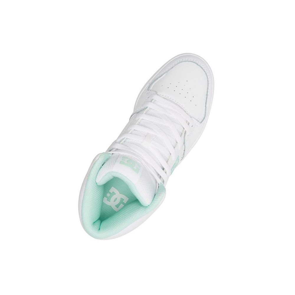 Femme White Green Basket DC DC Cure High-Top - france HIA-0401950