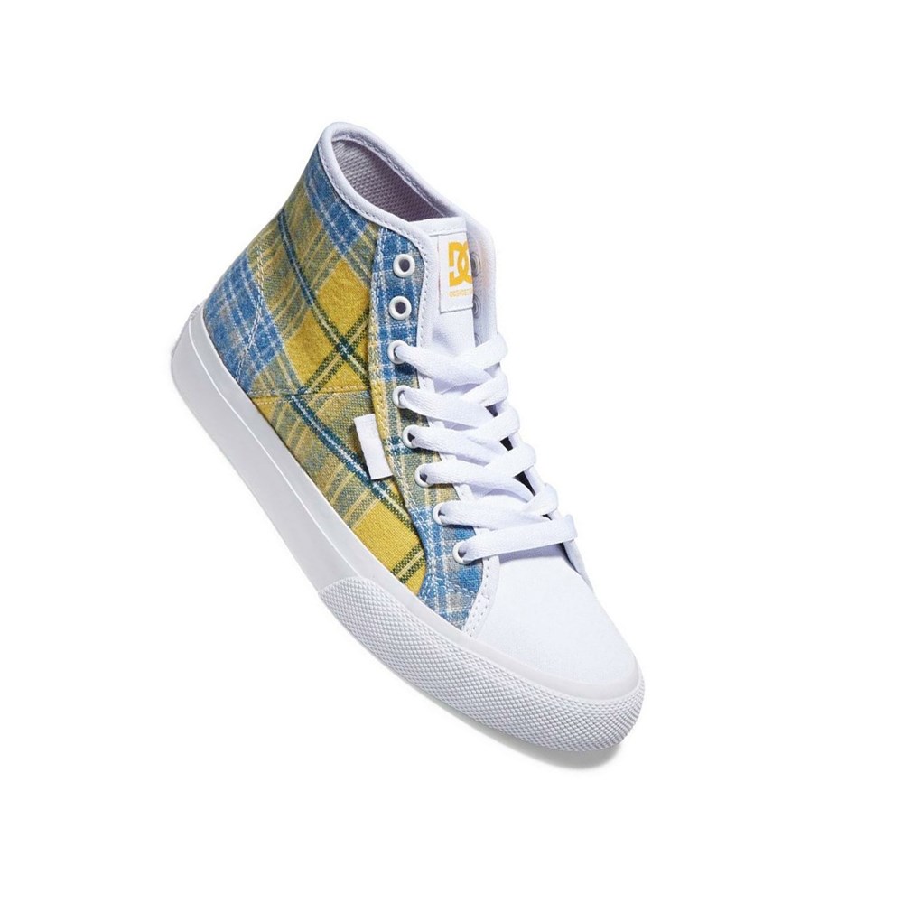 Femme Blanche Basket DC Manual High-Top - france SMB-0419806