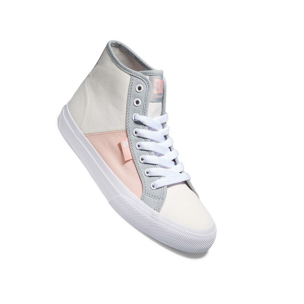 Femme Grey Pink Basket DC Manual High-Top - france WLR-1375909