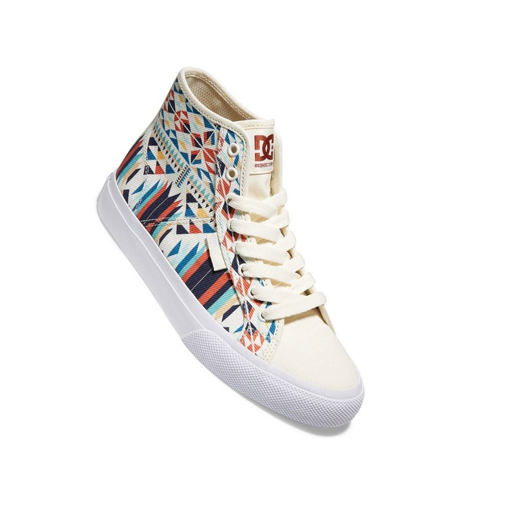 Femme Blanche Basket DC Manual High-Top - france QCW-0808250