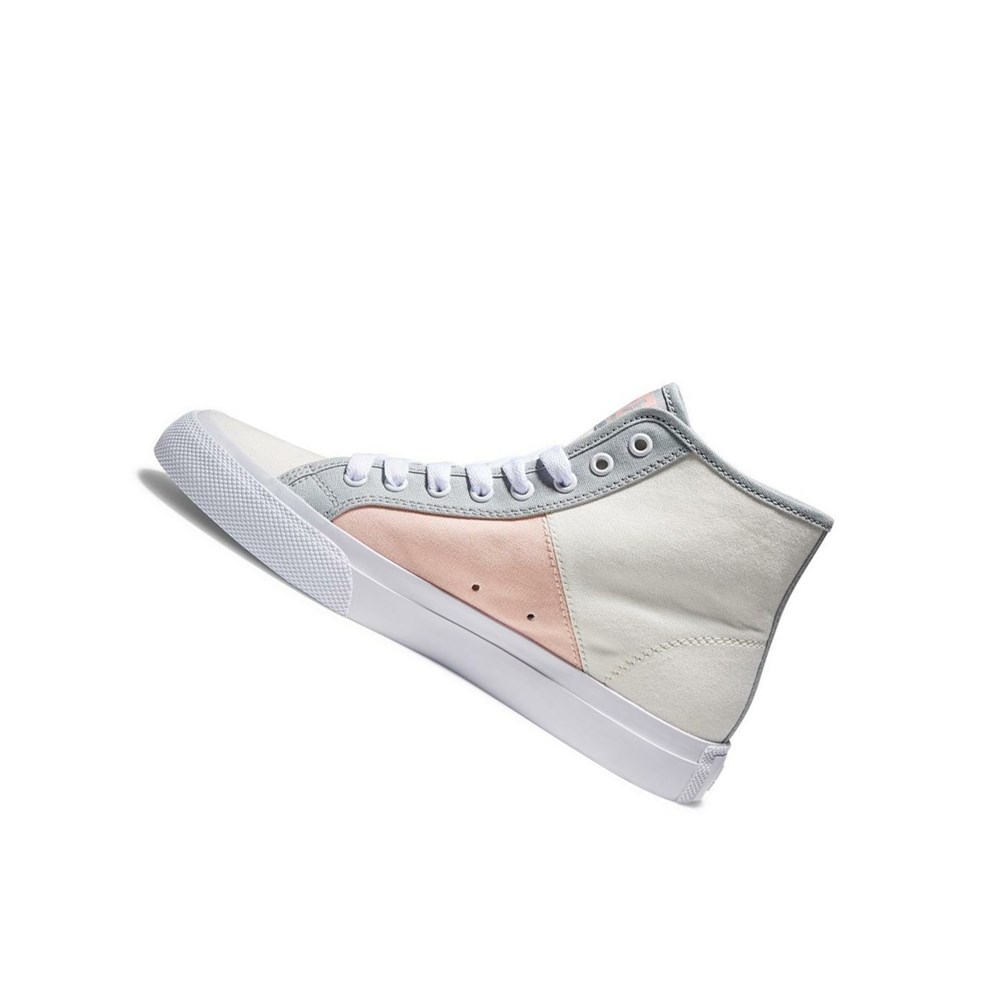 Femme Grey Pink Basket DC Manual High-Top - france WLR-1375909