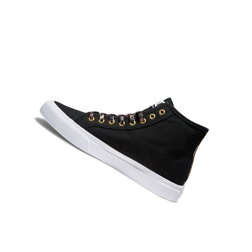 Femme Black Leopard Basket DC Manual High-Top - france JHZ-2649455