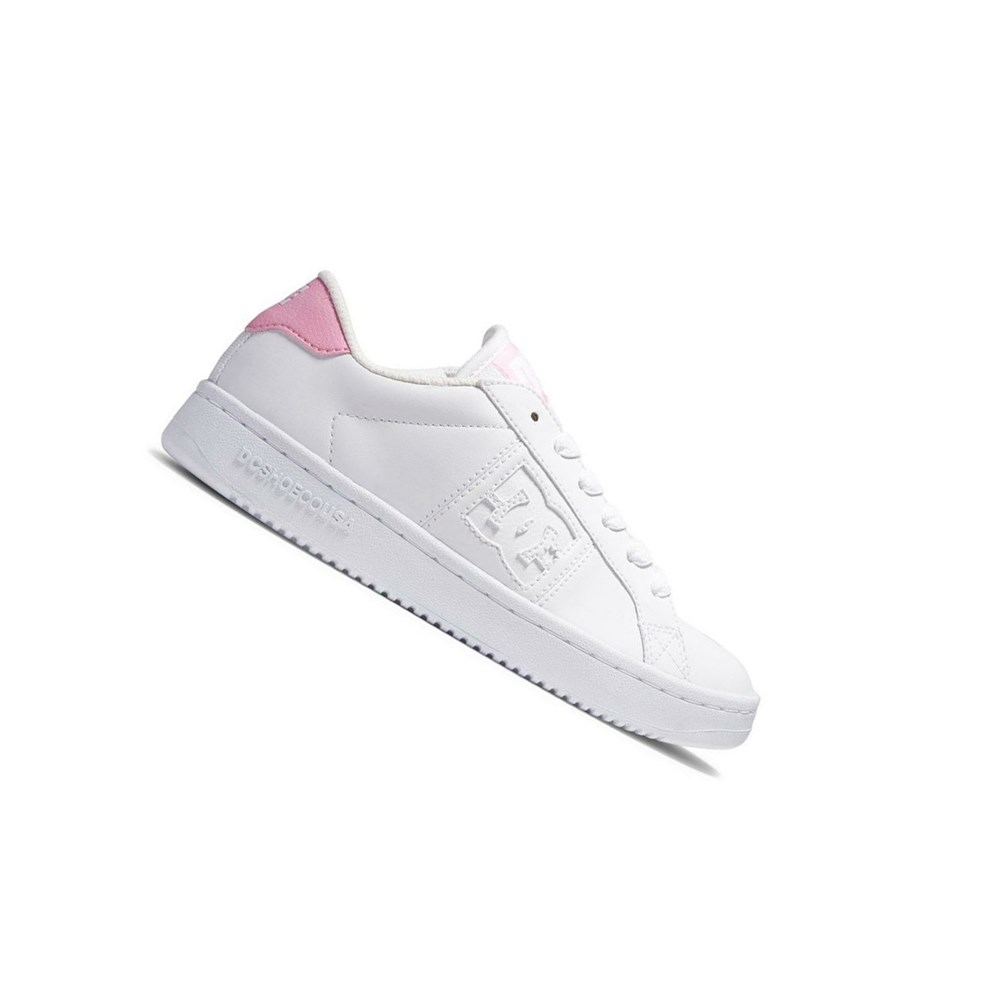 Femme White Pink White Basket DC Striker - france CQL-0993033