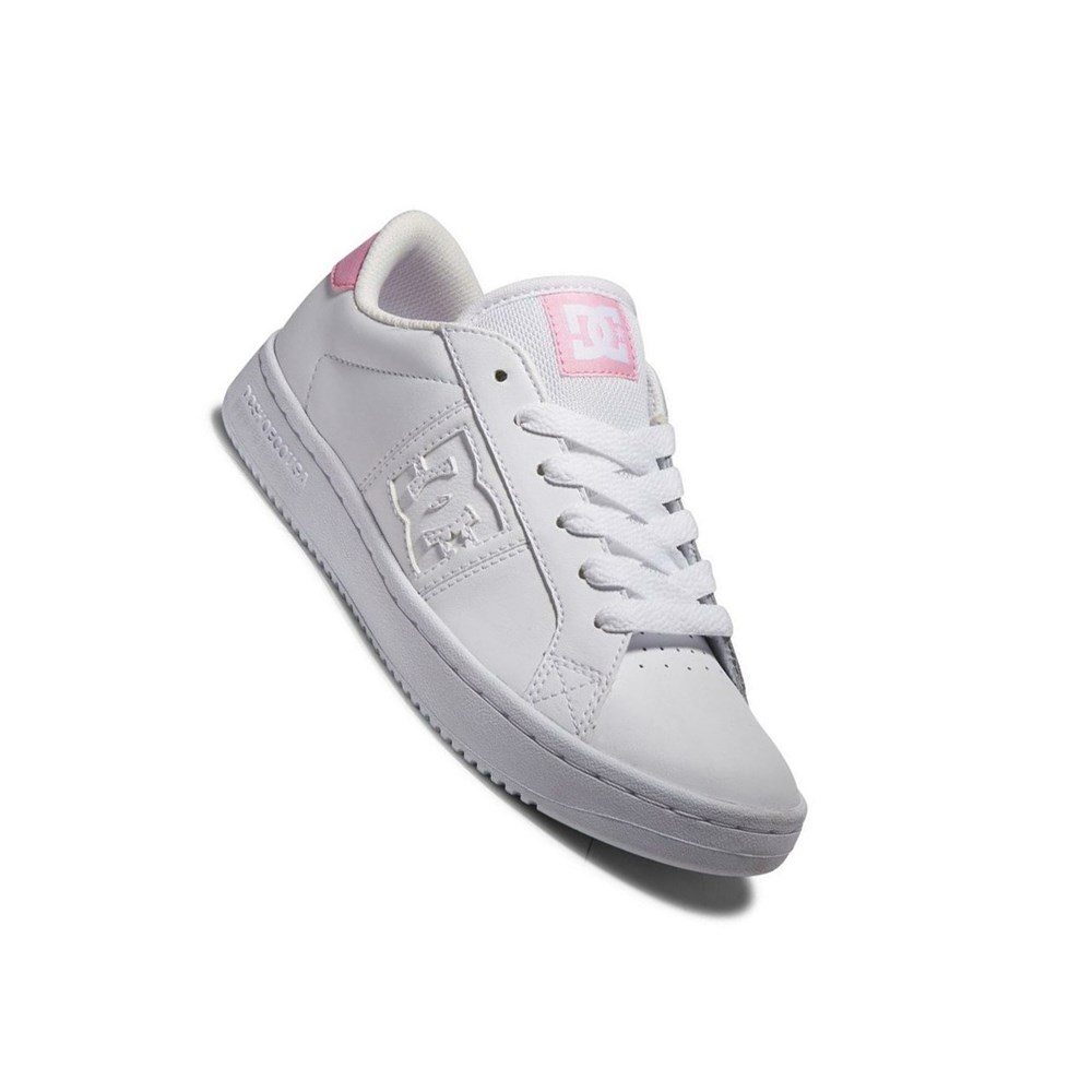 Femme White Pink White Basket DC Striker - france CQL-0993033