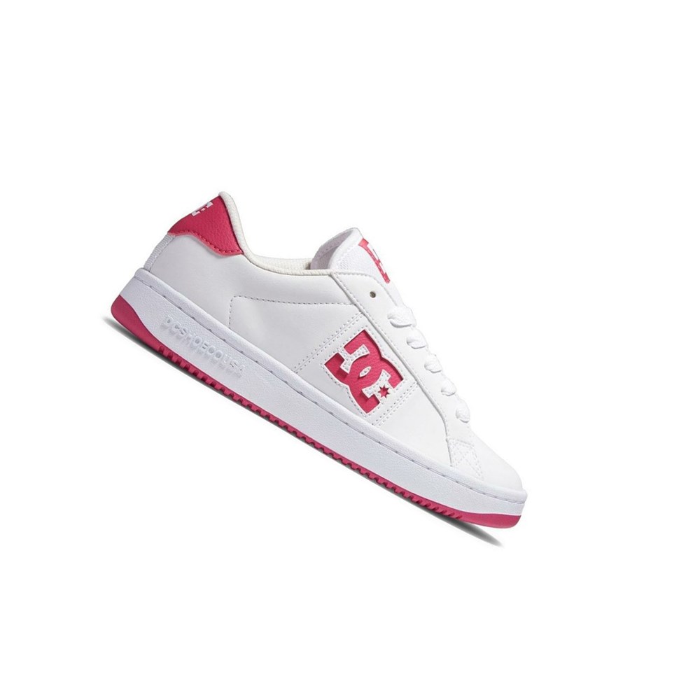 Femme White Pink Basket DC Striker - france VBW-5689583