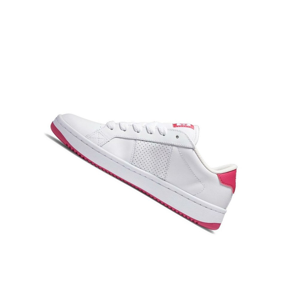 Femme White Pink Basket DC Striker - france VBW-5689583