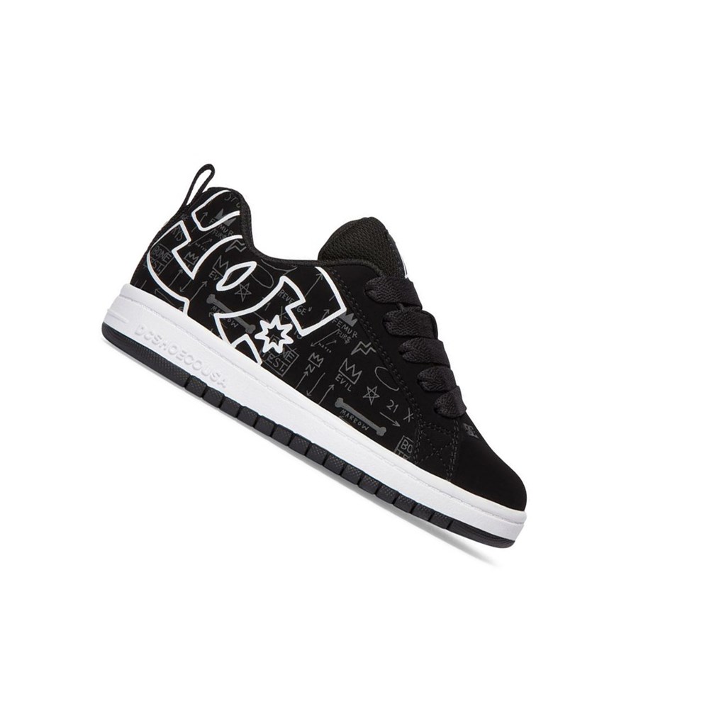 Enfant Black Grey Essentials DC Basquiat Court Graffik - france SXJ-9760135