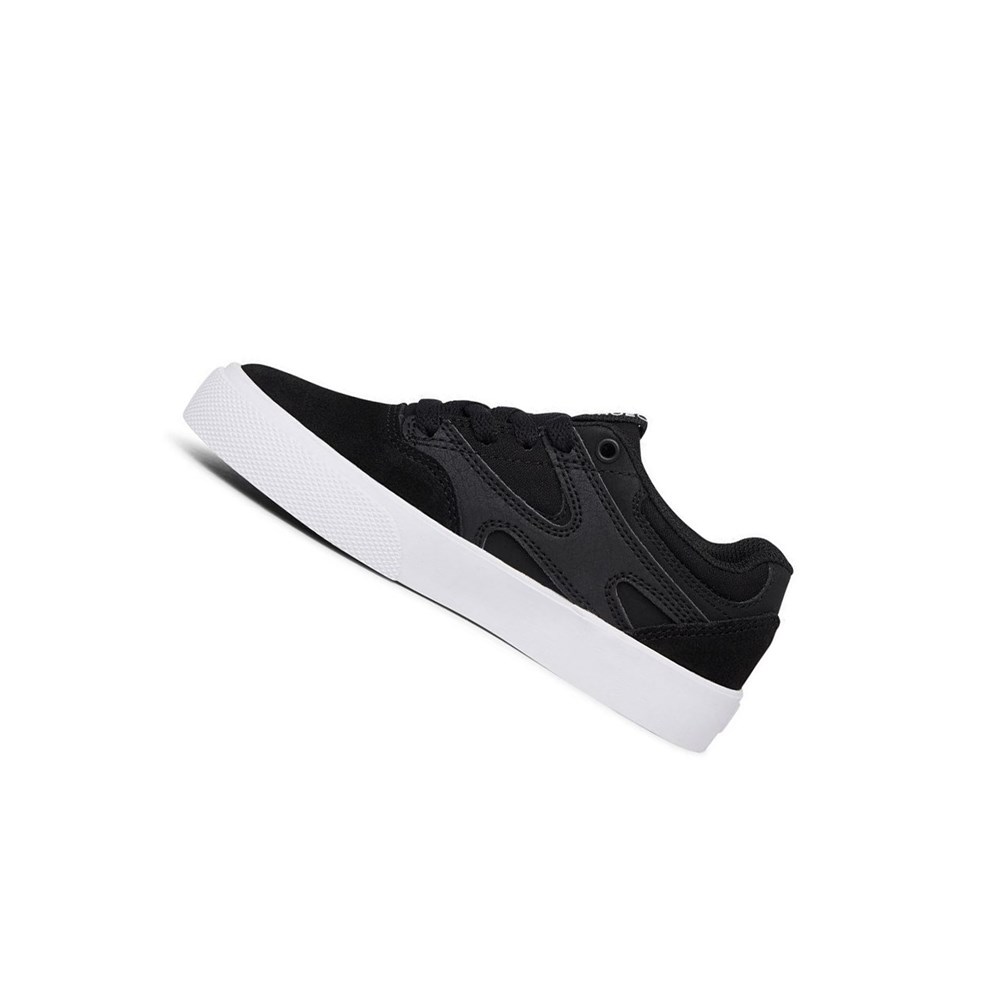 Enfant Black White Chaussure Skate DC Kalis Vulc - france TPD-4100806