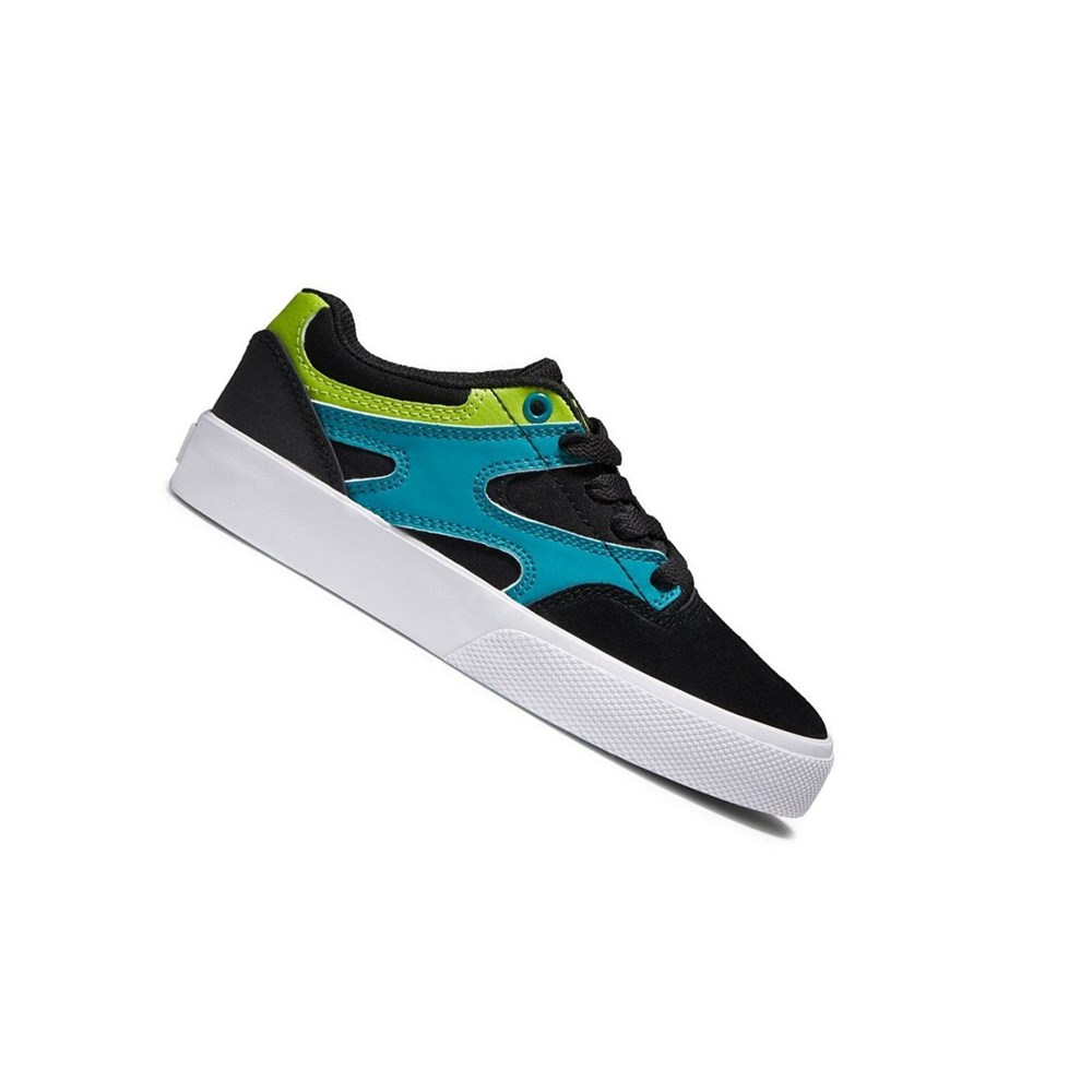 Enfant Black Green Orange Chaussure Skate DC Kalis Vulc - france AOL-0672354