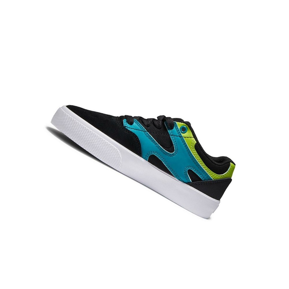 Enfant Black Green Orange Chaussure Skate DC Kalis Vulc - france AOL-0672354