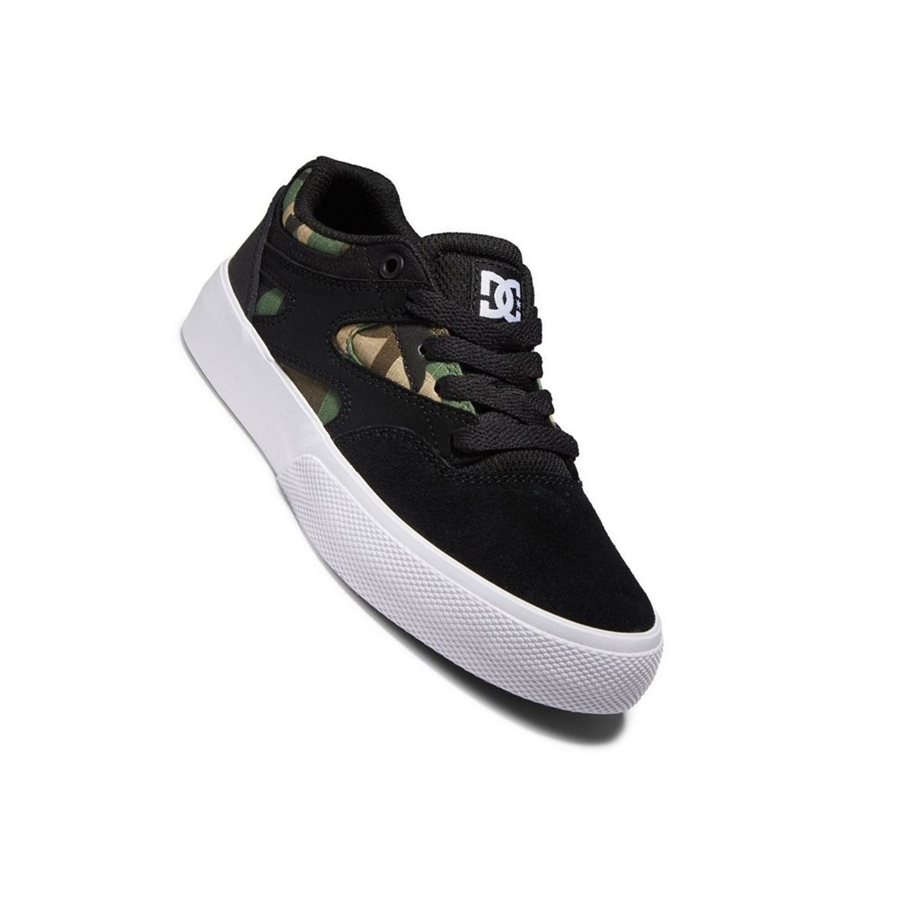 Enfant Black Camo Chaussure Skate DC Kalis Vulc - france YQA-0656859