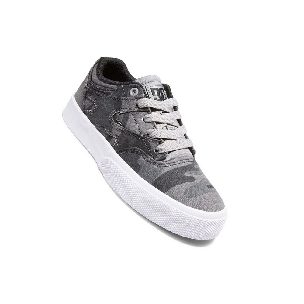 Enfant Noir Camouflage Chaussure Skate DC Kalis Vulc - france BVT-9671934