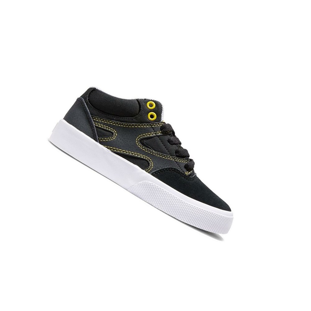 Enfant Grey Yellow Chaussure Skate DC Kalis Vulc Mid - france PGN-6255149