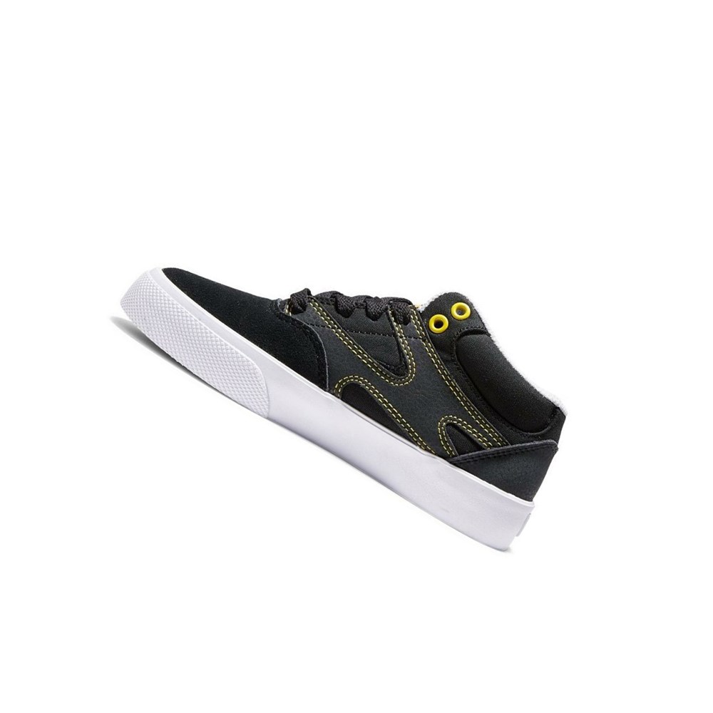 Enfant Grey Yellow Chaussure Skate DC Kalis Vulc Mid - france PGN-6255149