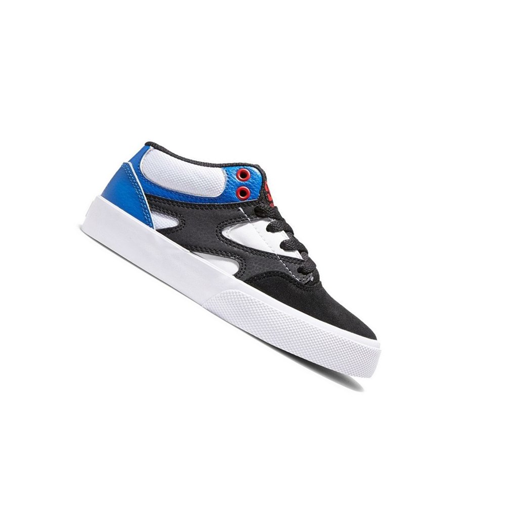 Enfant Black White Red Chaussure Skate DC Kalis Vulc Mid - france LNO-1781868