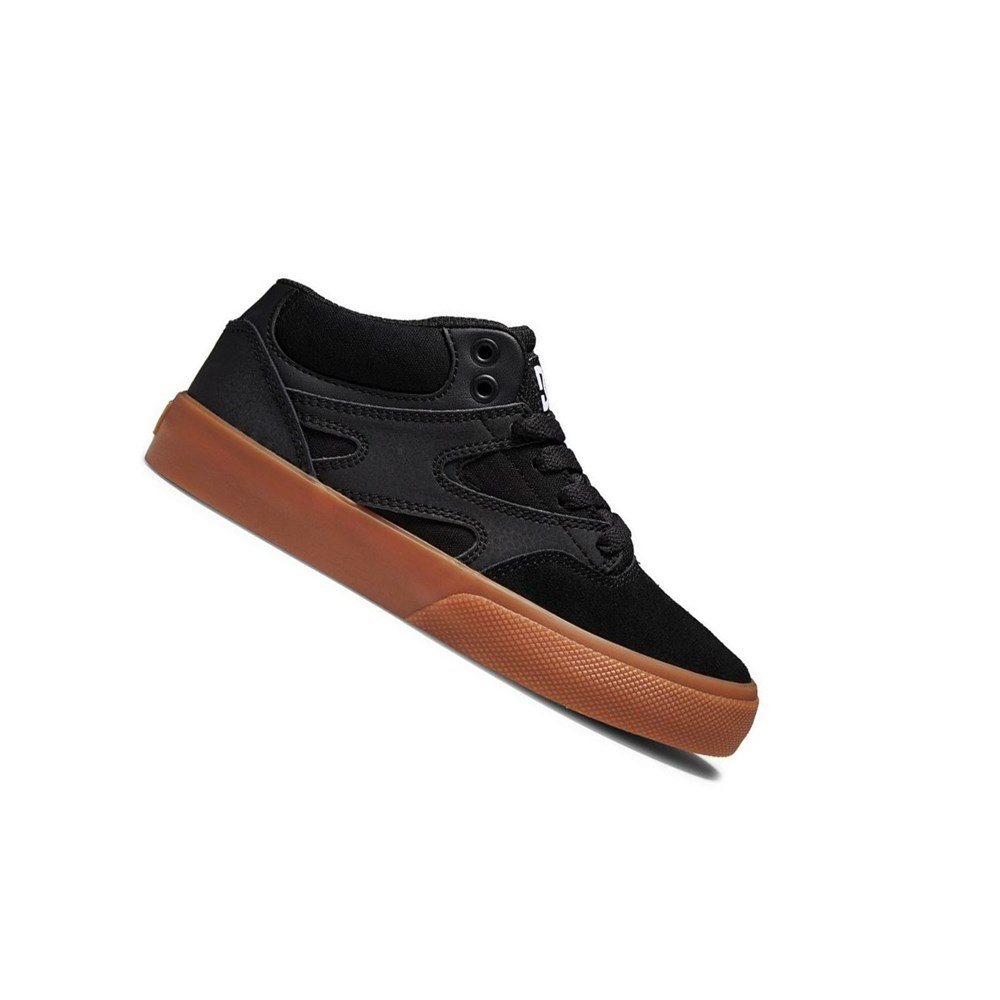 Enfant Noir Chaussure Skate DC Kalis Vulc Mid - france CMD-1600935