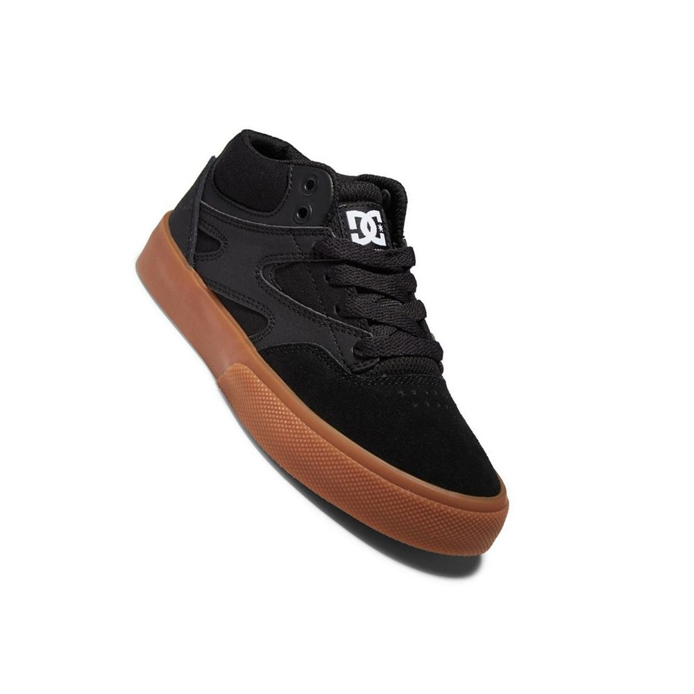 Enfant Noir Chaussure Skate DC Kalis Vulc Mid - france CMD-1600935