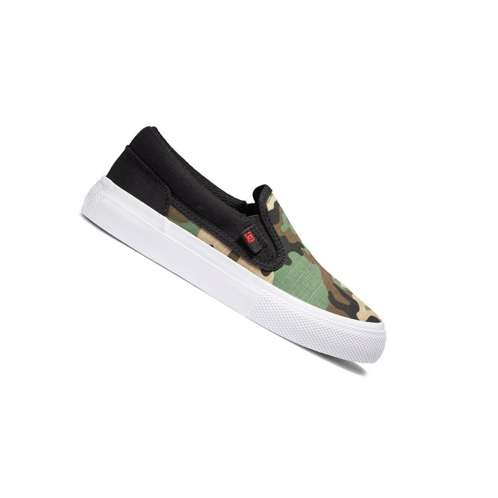 Enfant Black Camo Chaussure Skate DC Manual - france MTM-2635141