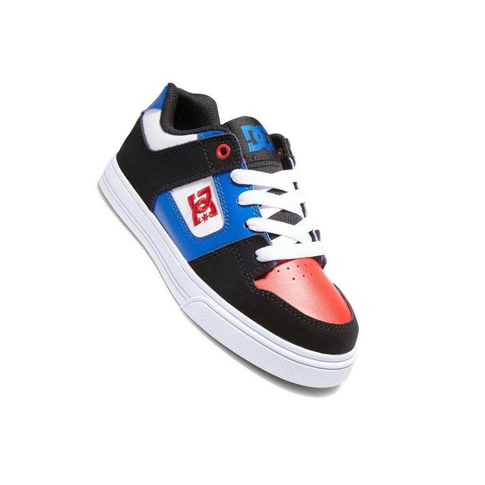 Enfant Black Royal Red Chaussure Skate DC Pure - france GRW-2088163