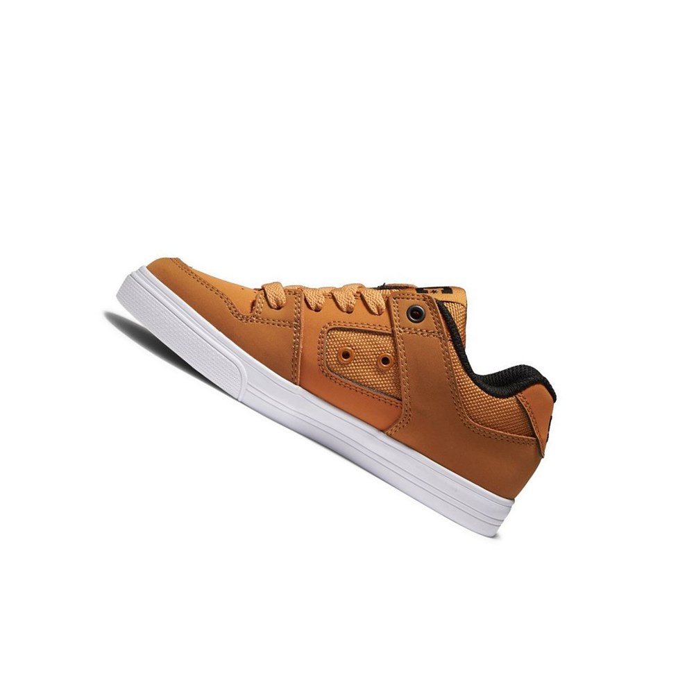 Enfant Marron Chaussure Skate DC Pure - france QTO-3057041