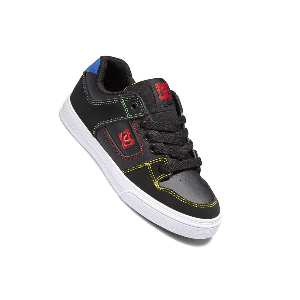 Enfant Black Multicolor Chaussure Skate DC Pure - france AKD-0188354