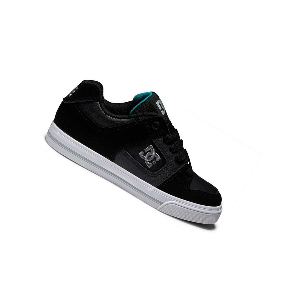 Enfant Black Grey Chaussure Skate DC Pure - france RWP-3180558