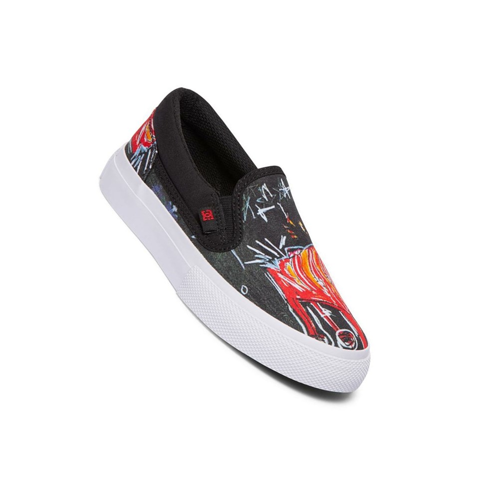 Enfant Black Green Slip On DC Basquiat Manual - france SMM-5727303